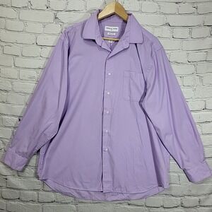 Christian Aujard‎ Paris Shirt Mens XL Button Up Lavender Long Sleeve